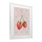 Stupell Industries Bows & Berries Strawberry Framed Print Under Glass, design by Jesse Keith